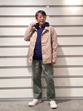 「coenスタッフスタイリング」｜「アイテム（ブルゾン）」を使った、よしおさんさん（メンズ・162cm）の春コーディネート