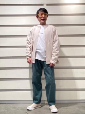 「ロゴ・コーエンベア」｜よしおさんさん（メンズ・162cm）の春コーディネート