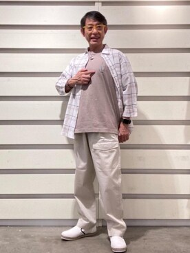 「ロゴ・コーエンベア」｜よしおさんさん（メンズ・162cm）の春コーディネート
