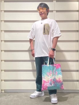 「KELTY（ケルティ）のアイテム」を使った、よしおさんさん（メンズ・162cm）の夏コーディネート