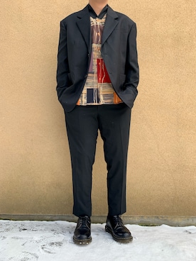 「MASONPRINCE（メイソンプリンス）のアイテム（テーラードジャケット）」を使った、takejuntakejun 相互  さん（メンズ・179cm）の冬コーディネート