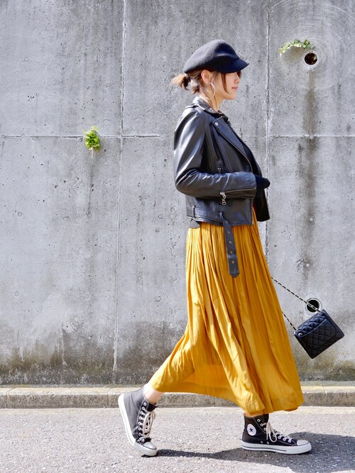 金子三記 Miki Ungridのライダースジャケットを使ったコーディネート Wear