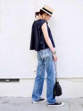 「アイテム（ピアス（両耳用））」を使った、金子三記(miki)さん（レディース・170cm・40代）の春コーディネート