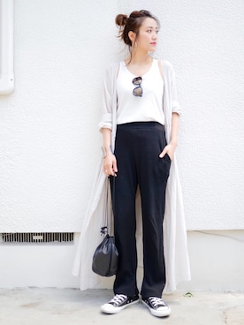「アイテム（ピアス（両耳用））」を使った、金子三記(miki)さん（レディース・170cm・40代）の春コーディネート