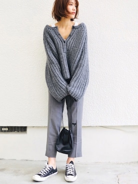 「アイテム（ピアス（両耳用））」を使った、金子三記(miki)さん（レディース・170cm・40代）の冬コーディネート