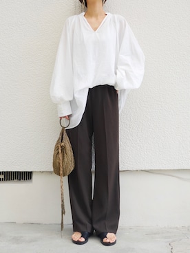 「アイテム（ピアス（両耳用））」を使った、金子三記(miki)さん（レディース・170cm・40代）の秋コーディネート