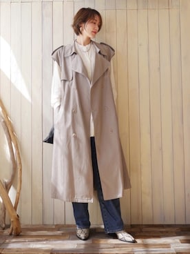 「アイテム（ピアス（両耳用））」を使った、金子三記(miki)さん（レディース・170cm・40代）の冬コーディネート