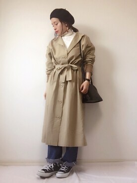 「Factor=（ファクターイコール）のアイテム（パンツ）」を使った、emineoさん（レディース・151cm）の春コーディネート