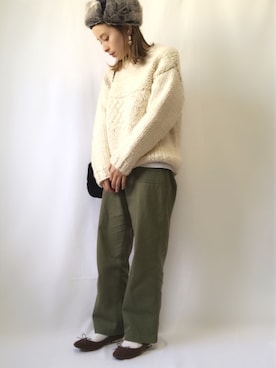 「SENSE OF PLACE by URBAN RESEARCH（センスオブプレイスバイアーバンリサーチ）のベイカーパンツ（その他パンツ）」を使った、emineoさん（レディース・151cm）の秋コーディネート