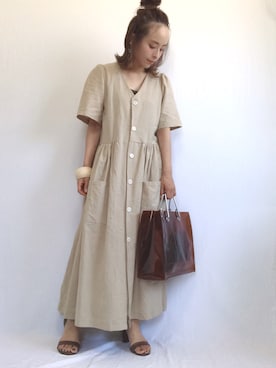 「3rdspring」｜「アイテム（ワンピース/ドレス）」を使った、emineoさん（レディース・151cm）の夏コーディネート