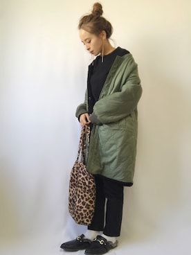 「hunch（ハンチ）のアイテム（その他アウター）」を使った、emineoさん（レディース・151cm）の秋コーディネート