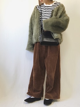「haco!（ハコ）のアイテム（ブルゾン）」を使った、emineoさん（レディース・151cm）の冬コーディネート