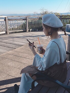 「kutir（クティール）のアイテム（ハンチング/ベレー帽）」を使った、emineoさん（レディース・151cm）の秋コーディネート