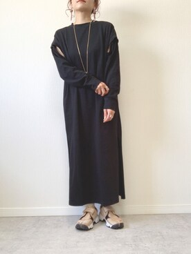 「Solace（ソレイス）のアイテム（ワンピース/ドレス）」を使った、emineoさん（レディース・151cm）の春コーディネート