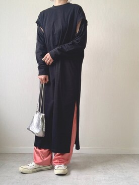 「Solace（ソレイス）のアイテム（ワンピース/ドレス）」を使った、emineoさん（レディース・151cm）の春コーディネート