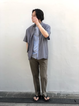 「TAKAHIROMIYASHITATheSoloIst.（タカヒロミヤシタザソロイスト）のアイテム（サンダル）」を使った、Gaku Ishiharaさん（メンズ・180cm）の春コーディネート