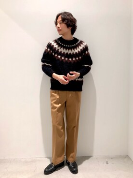 「markaware（マーカウェア）のアイテム（パンツ）」を使った、Gaku Ishiharaさん（メンズ・180cm）の秋コーディネート