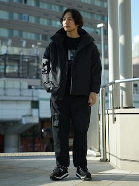 「WHITE MOUNTAINEERING（ホワイトマウンテニアリング）のアイテム（ダウンジャケット/コート）」を使った、Gaku Ishiharaさん（メンズ・180cm）の秋コーディネート
