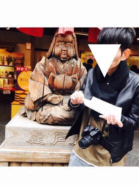 「JOURNAL STANDARD relume（ジャーナルスタンダード　レリューム）のアイテム（ライダースジャケット）」を使った、yｸﾝさん（メンズ・173cm）の冬コーディネート