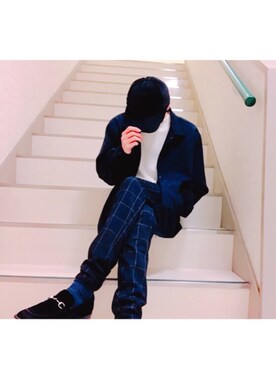 「ABAHOUSE（アバハウス）のリップルオーバーサイズスウェット（スウェット）」を使った、yｸﾝさん（メンズ・173cm）の冬コーディネート