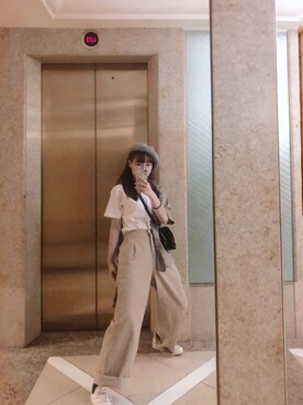 「日常」｜「アイテム（ハンチング/ベレー帽）」を使った、hellojcjcさん（レディース・158cm）の秋コーディネート