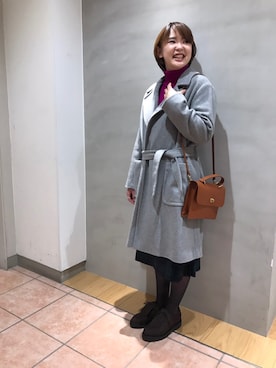 「mimi（ミミ）のアイテム」を使った、藤原さん（レディース・154cm）の秋コーディネート