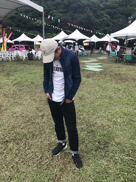 「BLUE WAY（ブルーウェイ）のアイテム（パンツ）」を使った、彭彥智さん（メンズ・168cm）の夏コーディネート