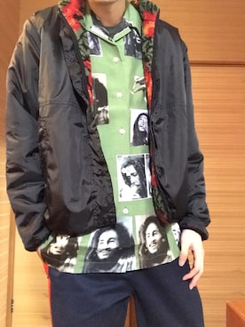「バラ柄」｜「アイテム（ジャケット/アウター）」を使った、makigusoさん（メンズ・176cm）の冬コーディネート
