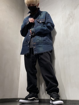 「ロングジャケット」｜「アイテム（ブルゾン）」を使った、utaさん（メンズ・168cm）の冬コーディネート