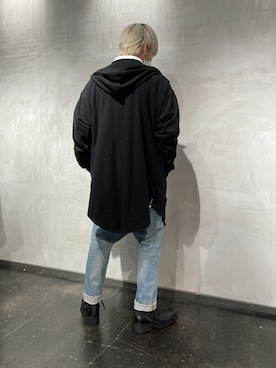 「ISAMU KATAYAMA BACKLASH（イサムカタヤマバックラッシュ）のアイテム（デニムパンツ）」を使った、utaさん（メンズ・168cm）の春コーディネート