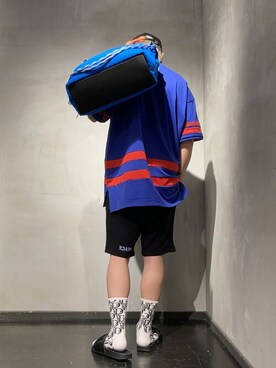 「1piu1uguale3 RELAX（ウノピュウノウグァーレトレリラックス）のアイテム（サンダル）」を使った、utaさん（メンズ・168cm）の春コーディネート