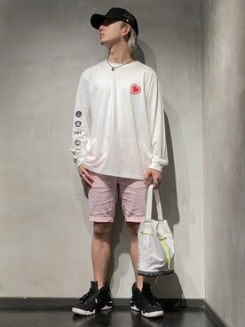 「muta（ムータ）のアイテム（帽子）」を使った、utaさん（メンズ・168cm）の春コーディネート