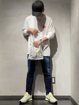 「muta（ムータ）のアイテム（帽子）」を使った、utaさん（メンズ・168cm）の夏コーディネート