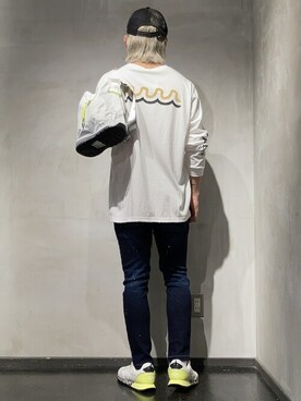 「muta（ムータ）のアイテム（帽子）」を使った、utaさん（メンズ・168cm）の夏コーディネート