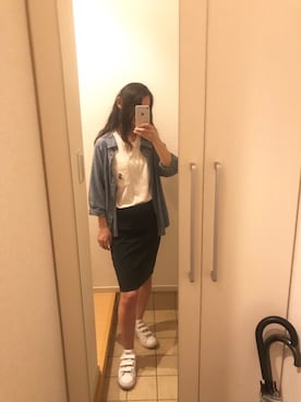 「DRWCYS（ドロシーズ）のアイテム（その他トップス）」を使った、ちゃんあーさん（レディース・155cm）の春コーディネート