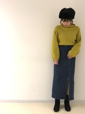 sanako_yoshidaさんの「袖編地切り替えプルオーバー」を使ったコーディネート