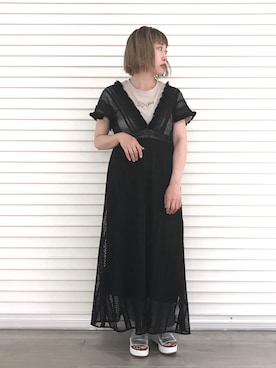 「mystic（ミスティック）のアイテム（ワンピース/ドレス）」を使った、sanako_yoshidaさん（レディース・157cm）の夏コーディネート