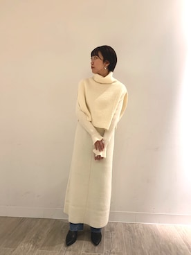 「mystic（ミスティック）のアイテム（ワンピース/ドレス）」を使った、sanako_yoshidaさん（レディース・157cm）の冬コーディネート