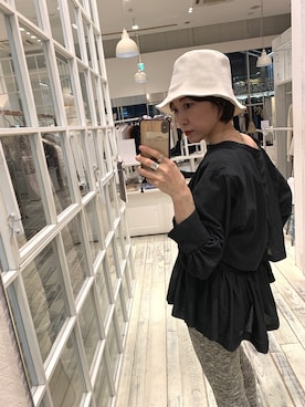 「mystic（ミスティック）のアイテム（ハット）」を使った、sanako_yoshidaさん（レディース・157cm）の冬コーディネート