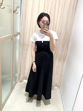 「ハイウエストスカート」｜sanako_yoshidaさん（レディース・157cm）の春コーディネート