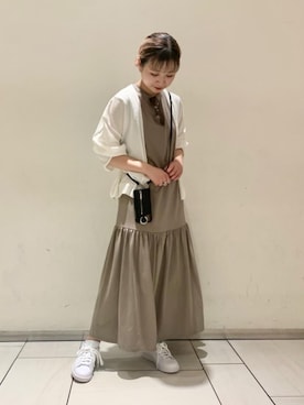 「RECOMMEND  ITEM STYLING」｜「アイテム（PC・スマホグッズ/家電）」を使った、福井（fukui）さん（レディース・159cm）の春コーディネート