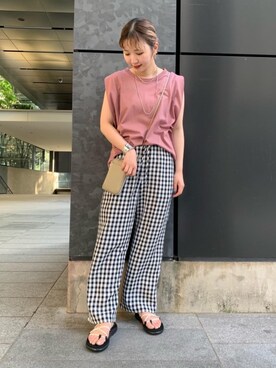 「RECOMMEND  ITEM STYLING」｜「アイテム（財布/小物）」を使った、福井（fukui）さん（レディース・159cm）の春コーディネート
