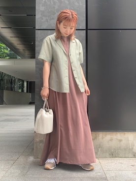 「RECOMMEND  ITEM STYLING」｜「アイテム（ワンピース/ドレス）」を使った、福井（fukui）さん（レディース・159cm）の夏コーディネート