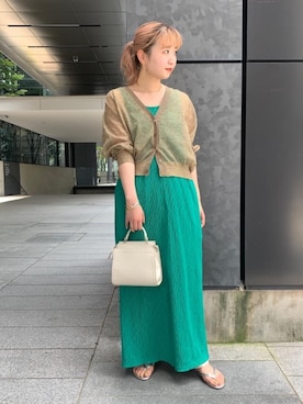 「RECOMMEND  ITEM STYLING」｜「アイテム（ワンピース/ドレス）」を使った、福井（fukui）さん（レディース・159cm）の夏コーディネート