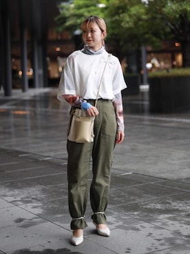 「RECOMMEND  ITEM STYLING」｜「アイテム（パンプス）」を使った、福井（fukui）さん（レディース・159cm）の夏コーディネート