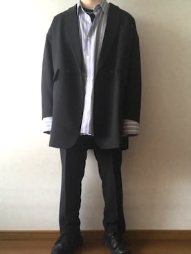 「stein」｜「アイテム（チェスターコート）」を使った、moritaiさん（メンズ・168cm）の春コーディネート