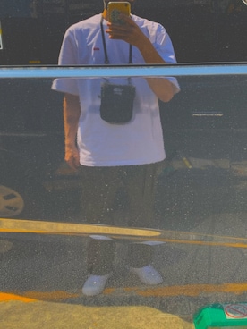 「Supreme （シュプリーム）のアイテム（Tシャツ/カットソー、ホワイト系）」を使った、ショウさん（メンズ・167cm）の夏コーディネート