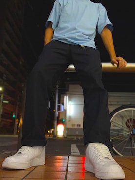 「PRO CLUB （プロクラブ）のアイテム（Tシャツ/カットソー、ブルー系）」を使った、ショウさん（メンズ・167cm）の秋コーディネート