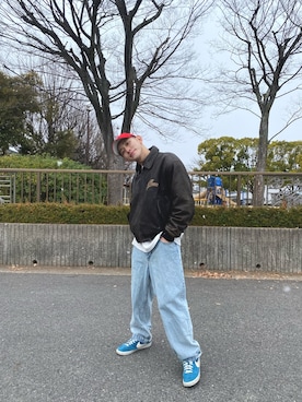 「POLeR（ポーラー）のアイテム（パンツ）」を使った、彼氏の私服をバレるまで勝手に載せますさん（メンズ・176cm）の冬コーディネート