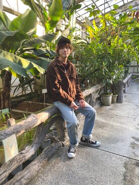 「FREAK'S STORE（フリークスストア）のアイテム（ジャケット/アウター、ブラウン系）」を使った、彼氏の私服をバレるまで勝手に載せますさん（メンズ・176cm）の冬コーディネート